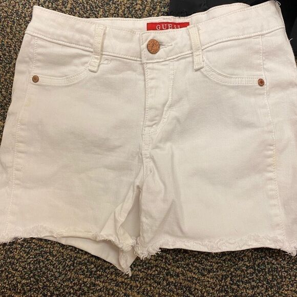 Guess distressed 3 pack denim mom jean shorts - Picture 2 of 13